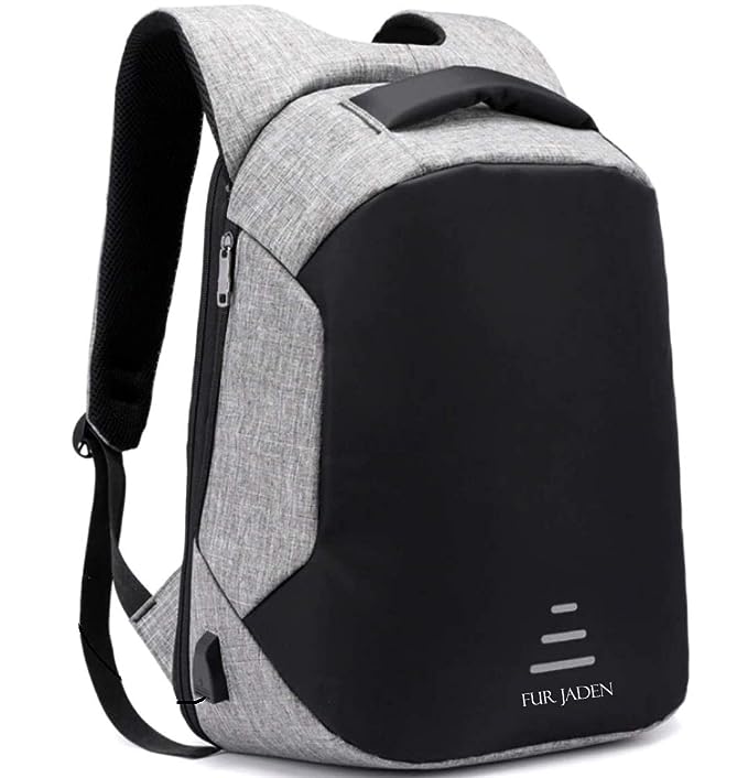 Fur Jaden 20l Grey Anti Theft Bag 15.6 Inch Laptop Backpack With Usb  Charging Port at Rs 599/piece | Delhi | ID: 24465948362